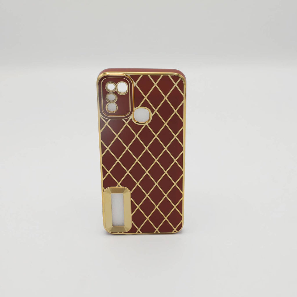 Infinix Mobile Pouch Hot9 Play Fancy Chrome Brown Rs 500