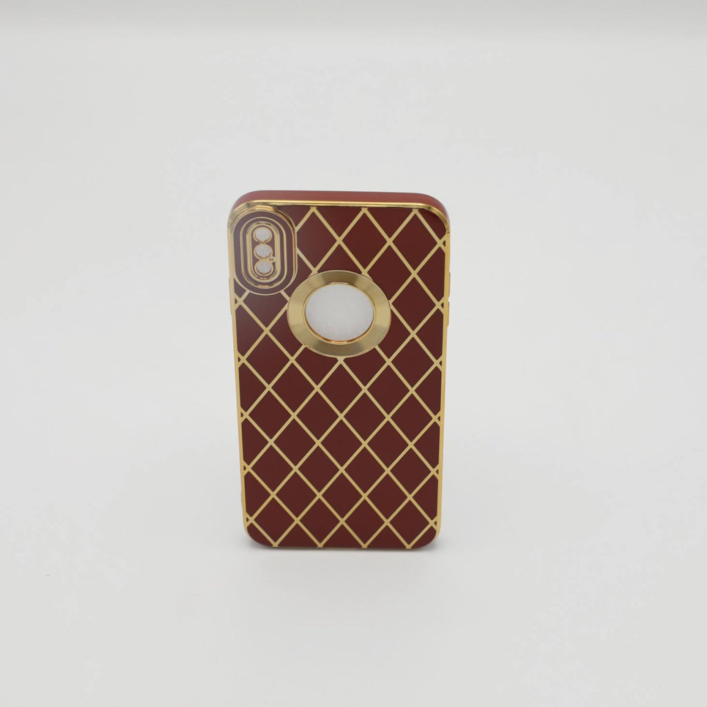 Iphone X Max Mobile Pouch Fancy Chrome Brown Rs 500