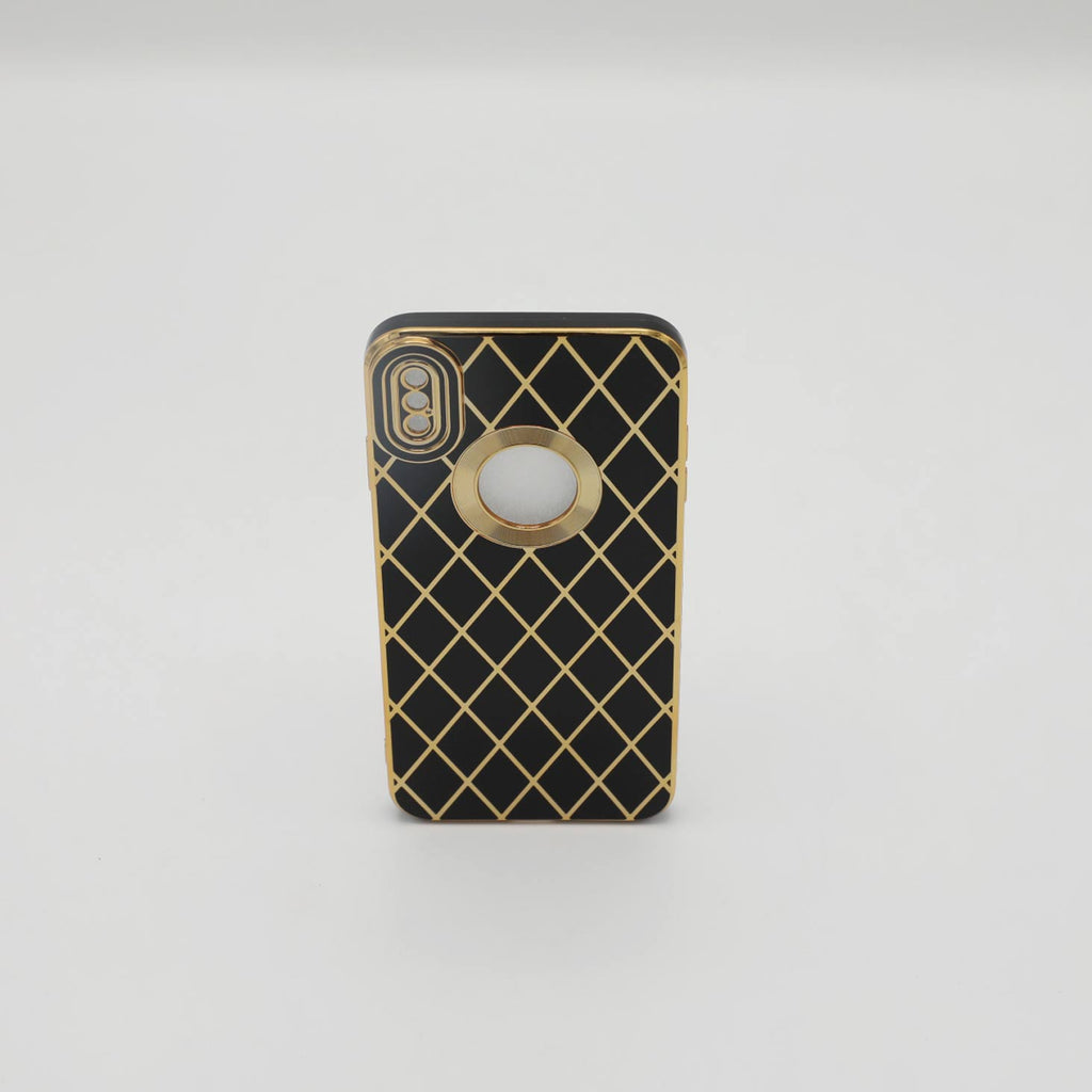 Iphone X Max  Mobile Pouch Fancy Chrome Black Rs 500