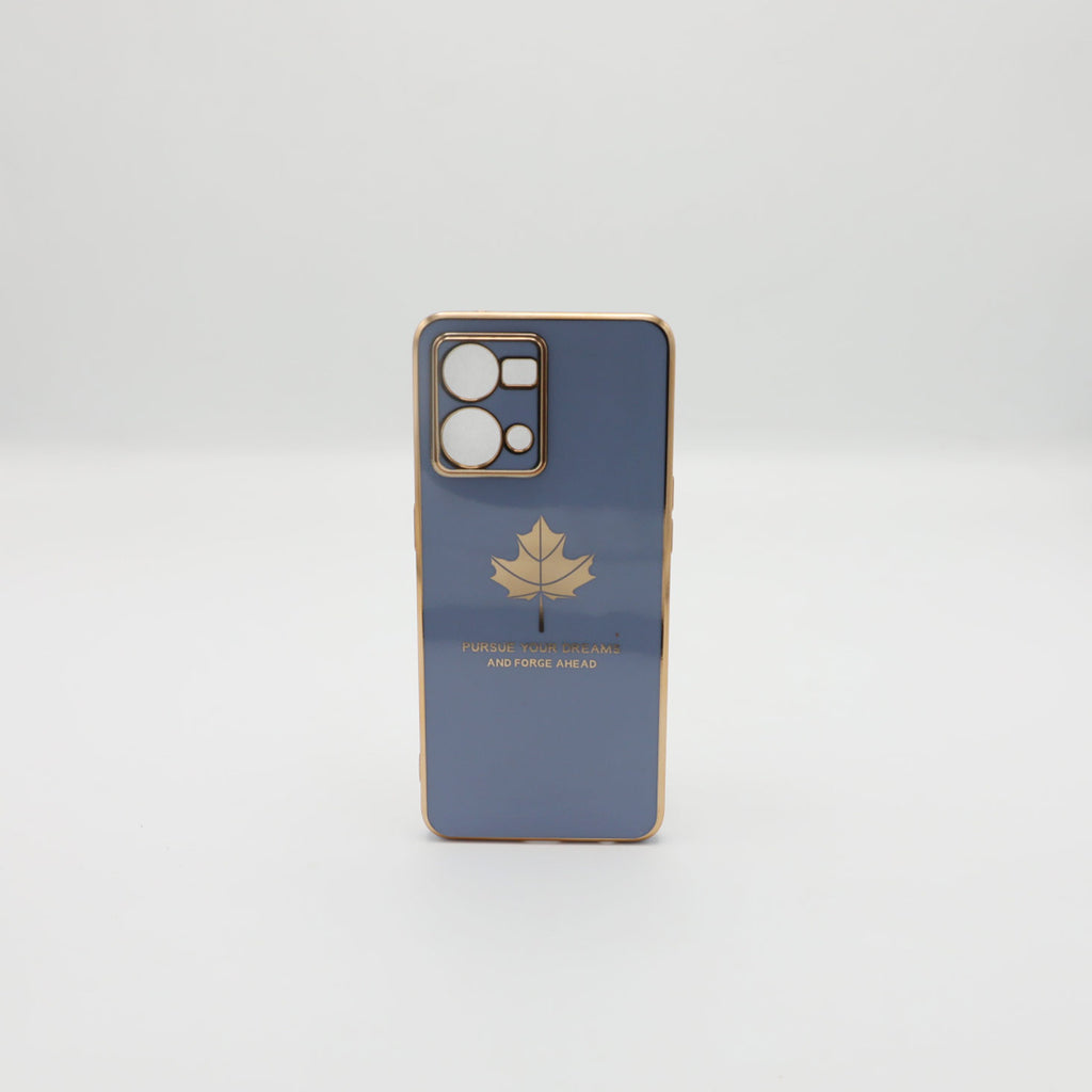 Oppo Mobile Pouch F21 Pro 4G Fancy Chrome Back Leaf Print Gray Rs 450