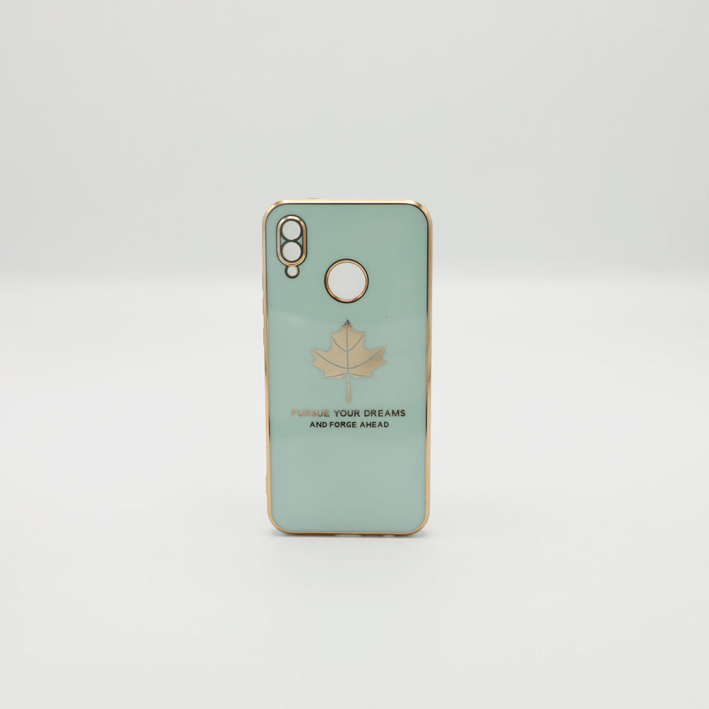 Huawei Mobile Pouch P20 Lite Play Fancy Chrome Back Leaf Print See Green Rs 450