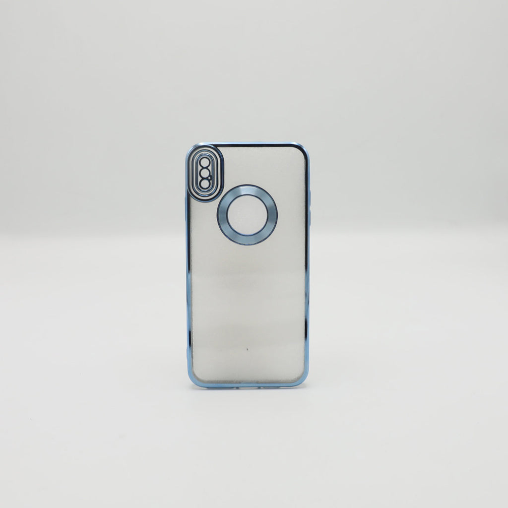 Iphone XS Max  Mobile Pouch Sky Blue Transparent Back Rs 450