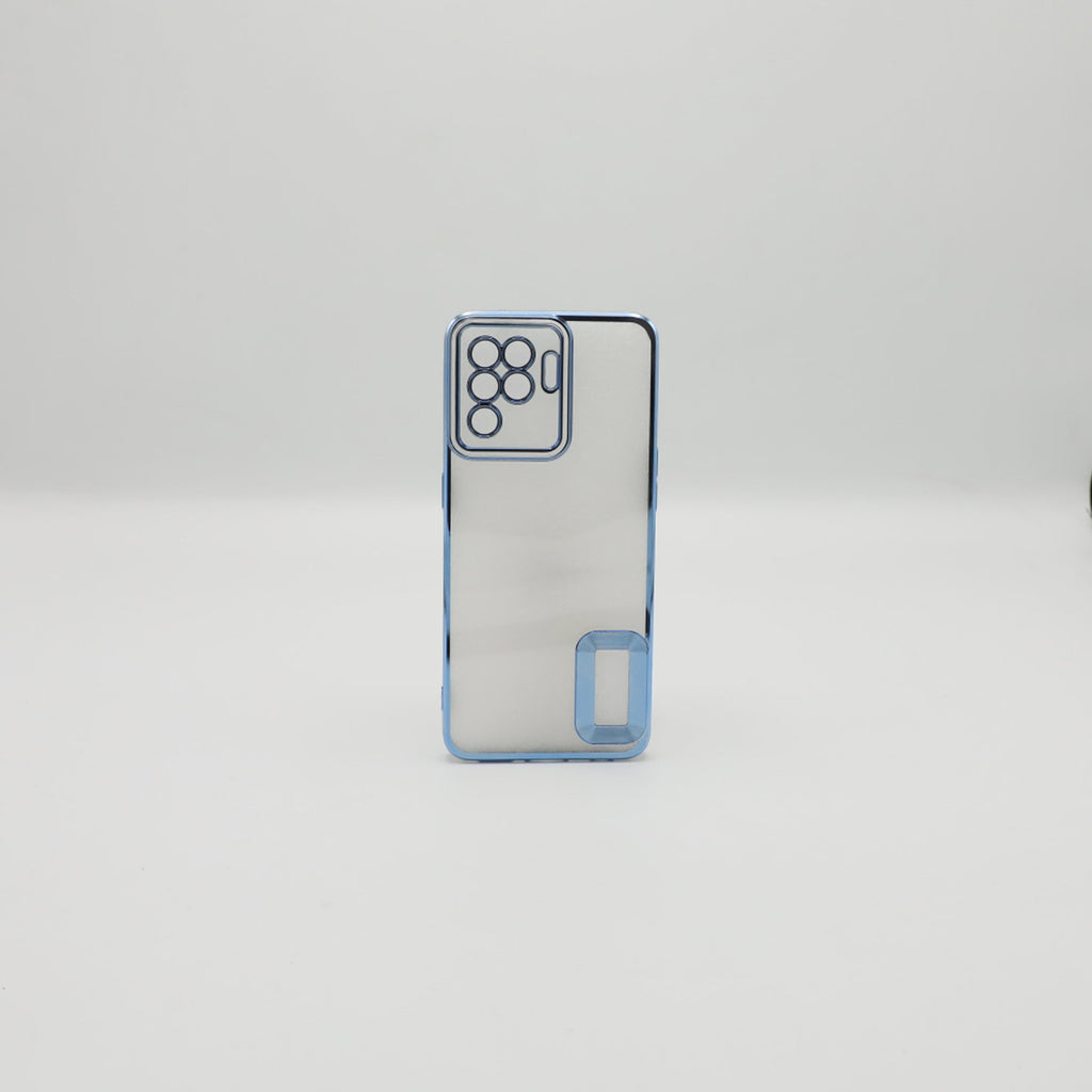 Oppo Mobile Pouch F19 Pro Sky Blue Transparent Back Rs 450