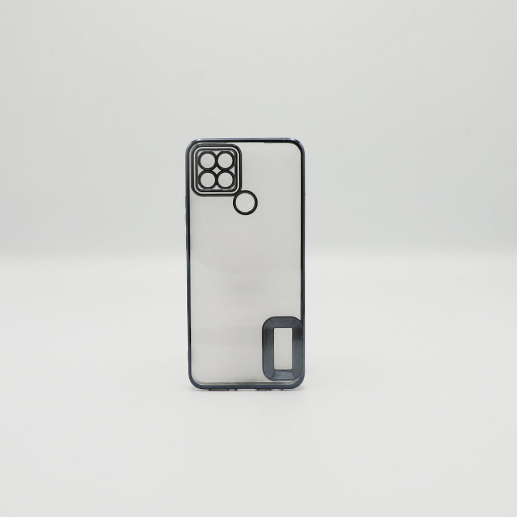 Oppo Mobile Pouch A15 Black Transparent Back Rs 450