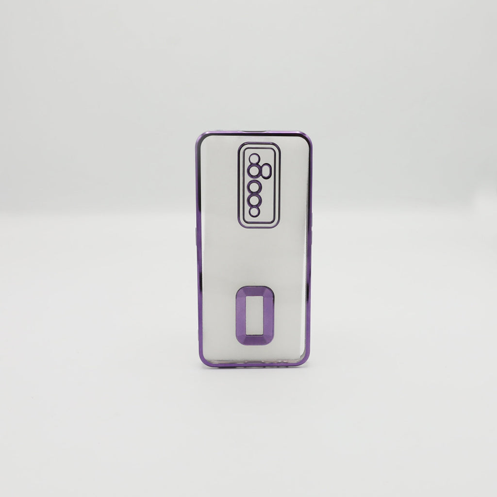 Oppo Mobile Pouch Reno 2F Purple Transparent Back Rs 450