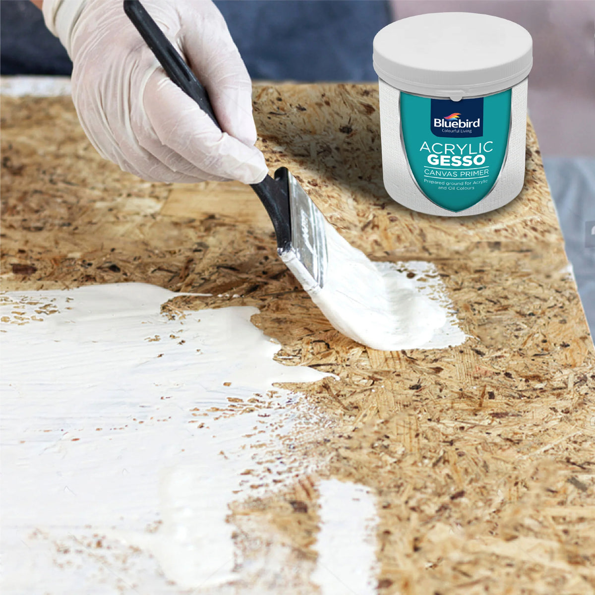 Acrylic Gesso 600 gm | White | White | Bluebird