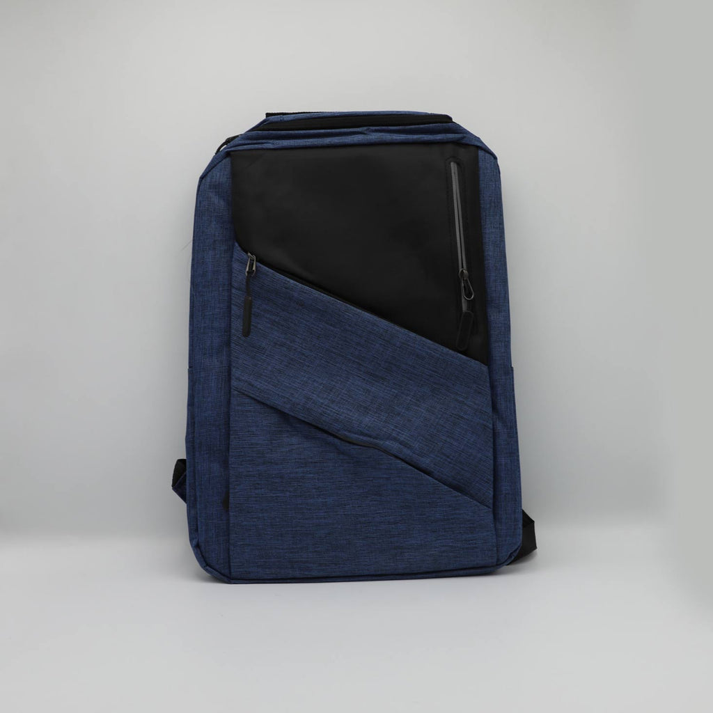 Dynamic Contrast: Blue and Black-Colored College Bag