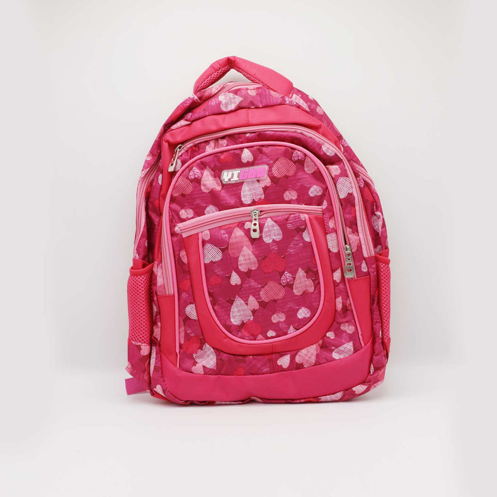 Love in Bloom: Pink-Colored College Bag