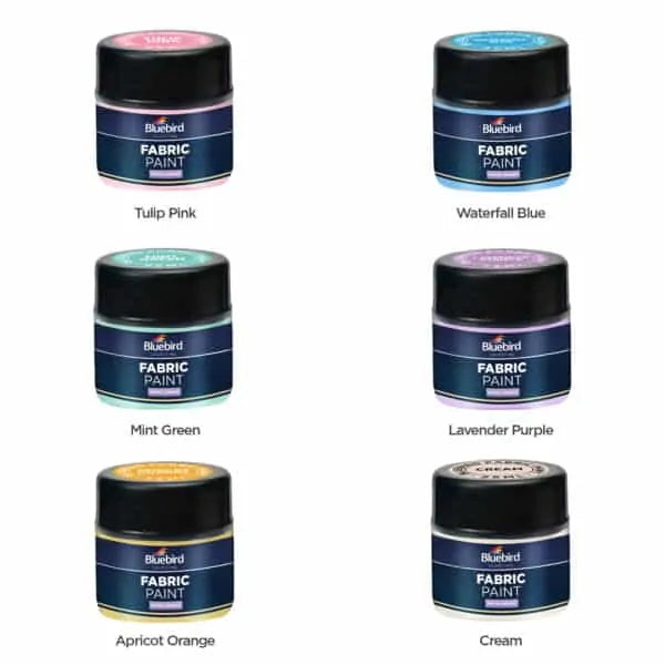 Fabric Paints 25 ml | Set of 6 | Pastel