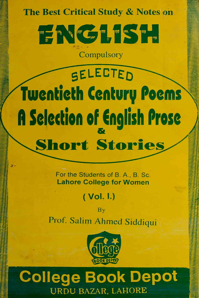 Selected Twentieth Century Poems a Selection