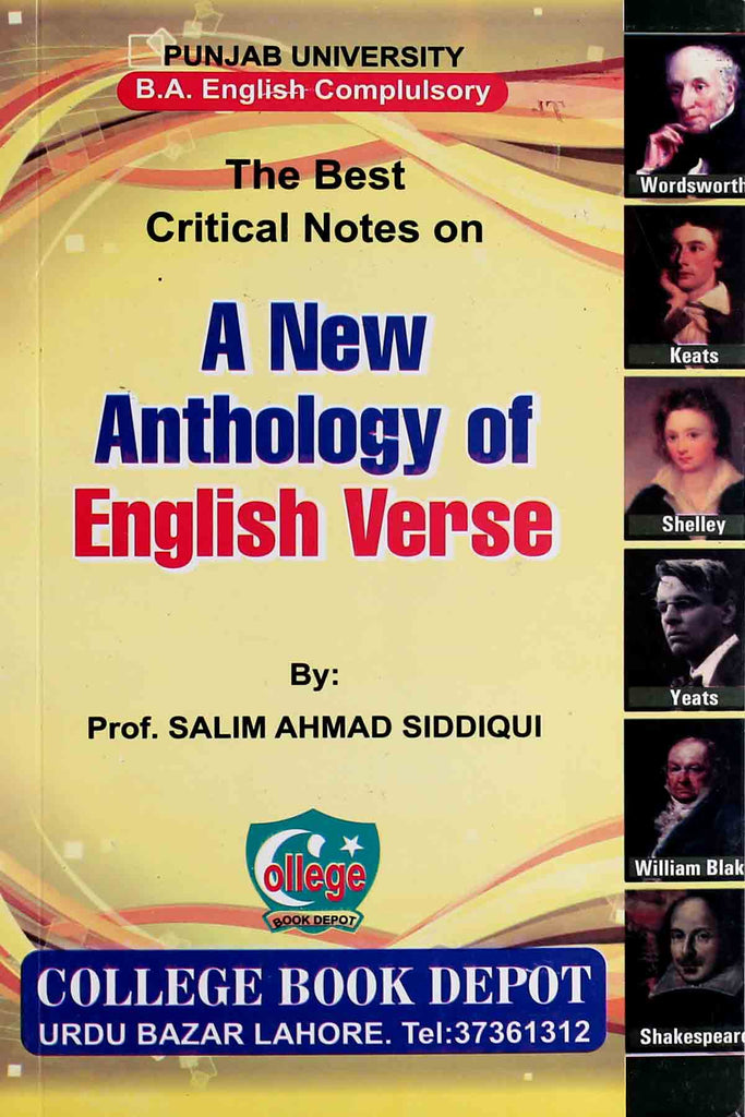 The Best Critical Notes on  A New Anthology of English Verse key Book