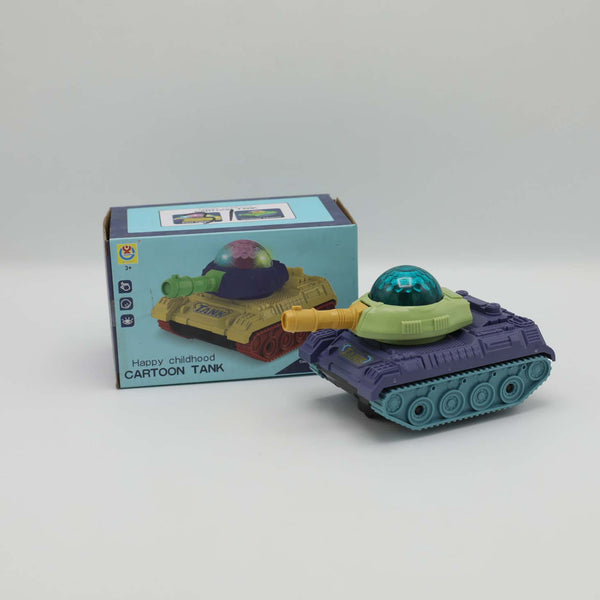 Happy Childhood Cartoon Tank With Light & Music