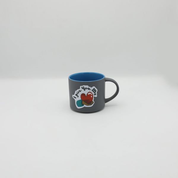 Heartfelt Devotion: Ceramic Mug in Gray