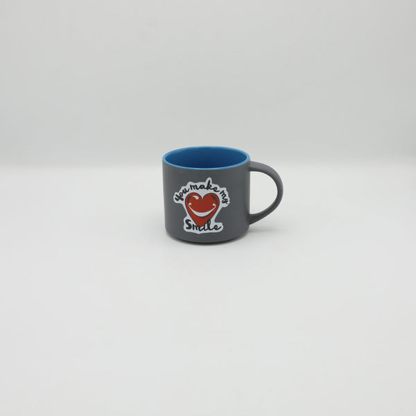 Smile Maker: Ceramic Mug in Gray