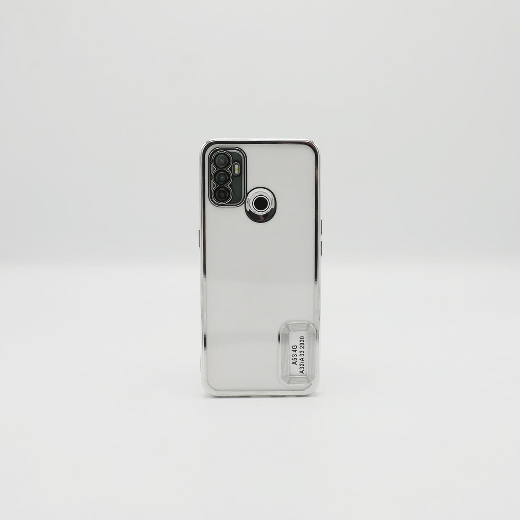Oppo Mobile Pouch A53 4G , A32, A33 Sliver Transparent Back Rs 500