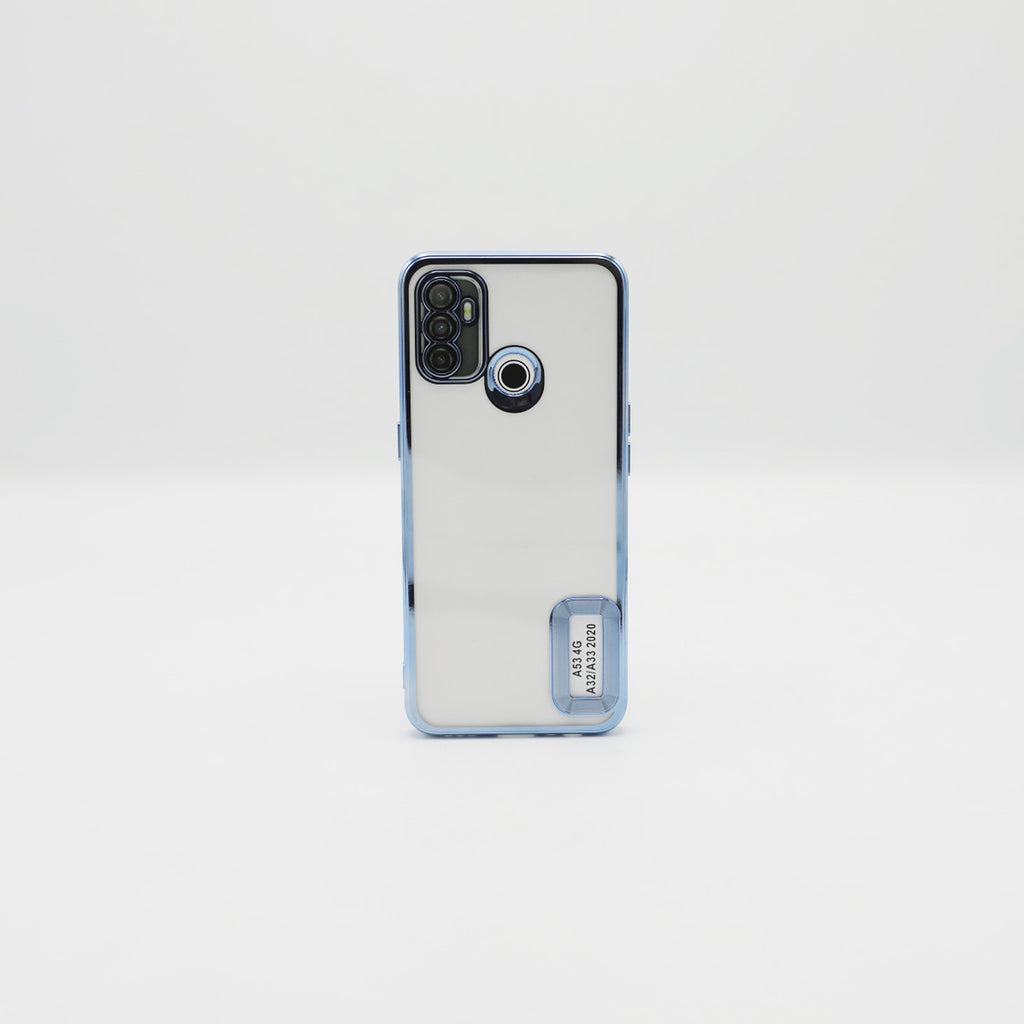 Oppo Mobile Pouch  A32, A33,  A53 4G  Light Blue Transparent Back Rs 500