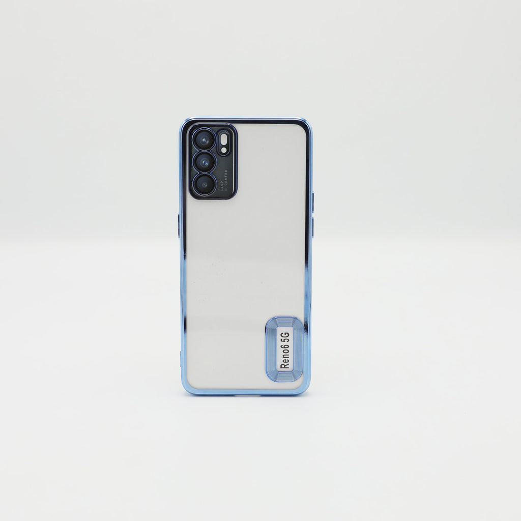 Oppo Mobile Pouch Reno 6 5G Light Blue Transparent Back Rs 500
