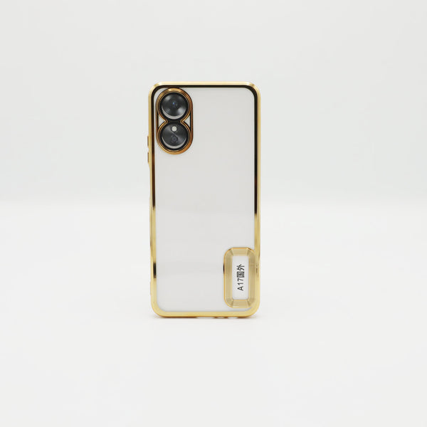 Oppo Mobile Pouch A17 Golden Transparent Back Rs 500