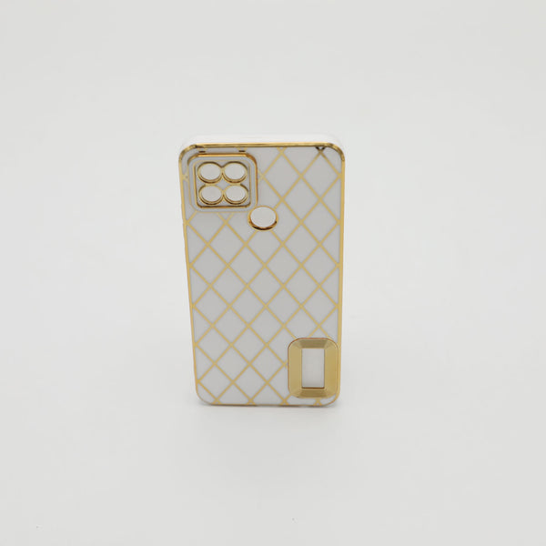 Oppo Mobile Pouch A15 Fancy Chrome White Rs 500