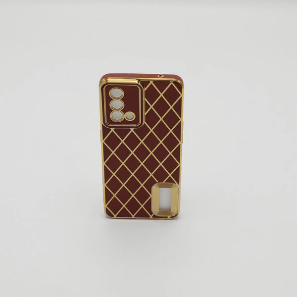 Oppo Mobile Pouch F19 Fancy Chrome Brown Rs 500