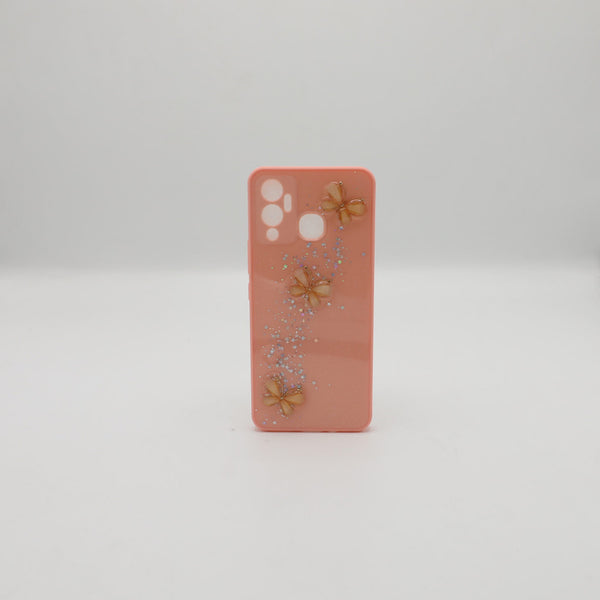 Infinix Mobile Pouch Hot 12 Play Back Glass Peach Rs 450