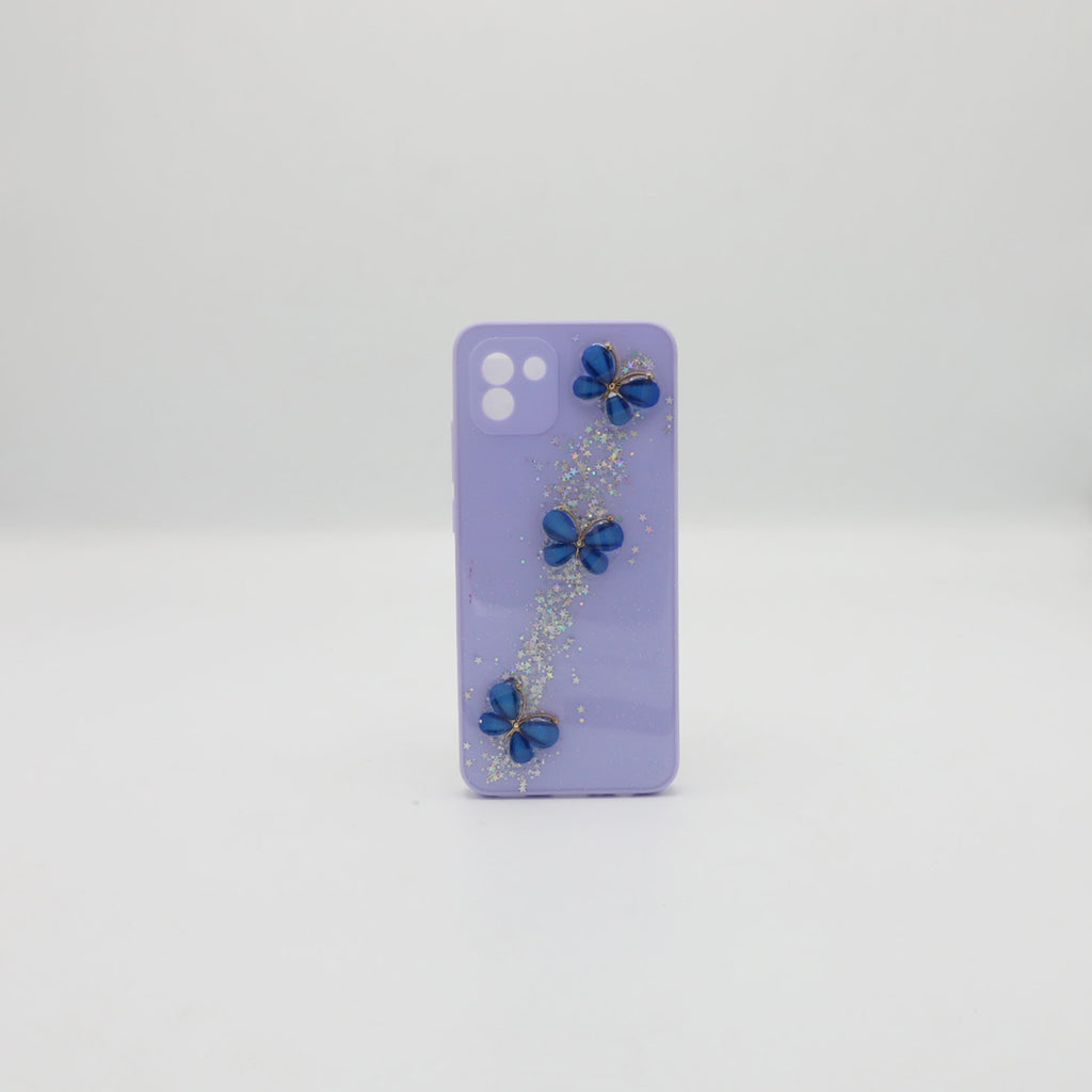 Samsung Mobile Pouch A03 Back Glass Purple Rs 450