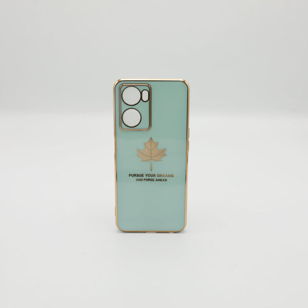 Oppo Mobile Pouch A57 4G 2022 Fancy Chrome Back Leaf Print See Green Rs 450