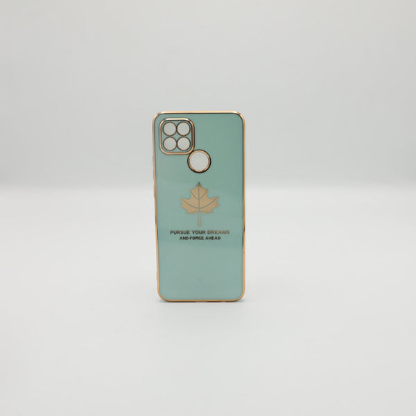 Oppo Mobile Pouch A15 Fancy Chrome Back Leaf Print See Green Rs 450