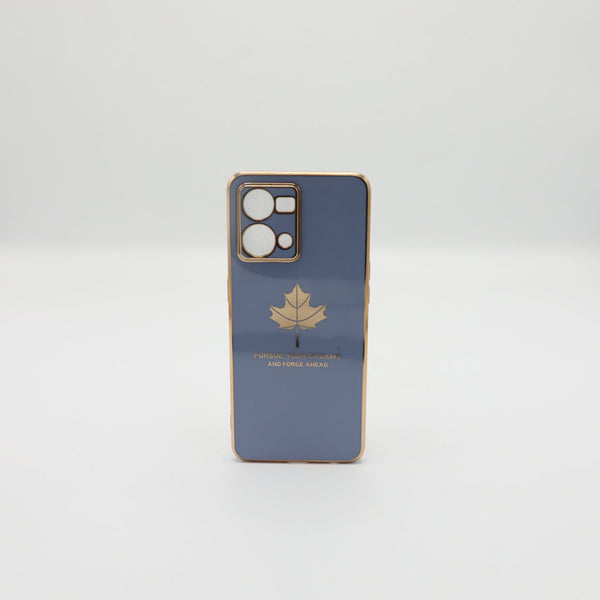 Oppo Mobile Pouch F21 Pro 4G Fancy Chrome Back Leaf Print Gray Rs 450