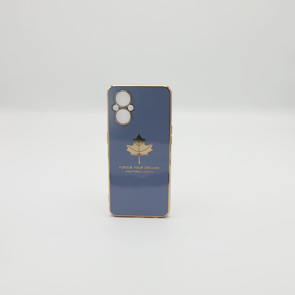 Oppo Mobile Pouch F21 Pro 5G Fancy Crom Back Leaf Print Gray Rs 450