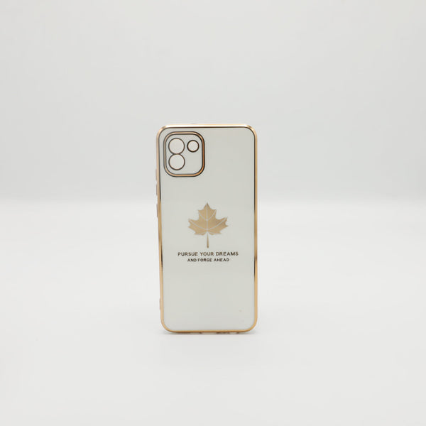 Samsung Mobile Pouch A031 164 Fancy Chrome Back Leaf Print White Rs 450