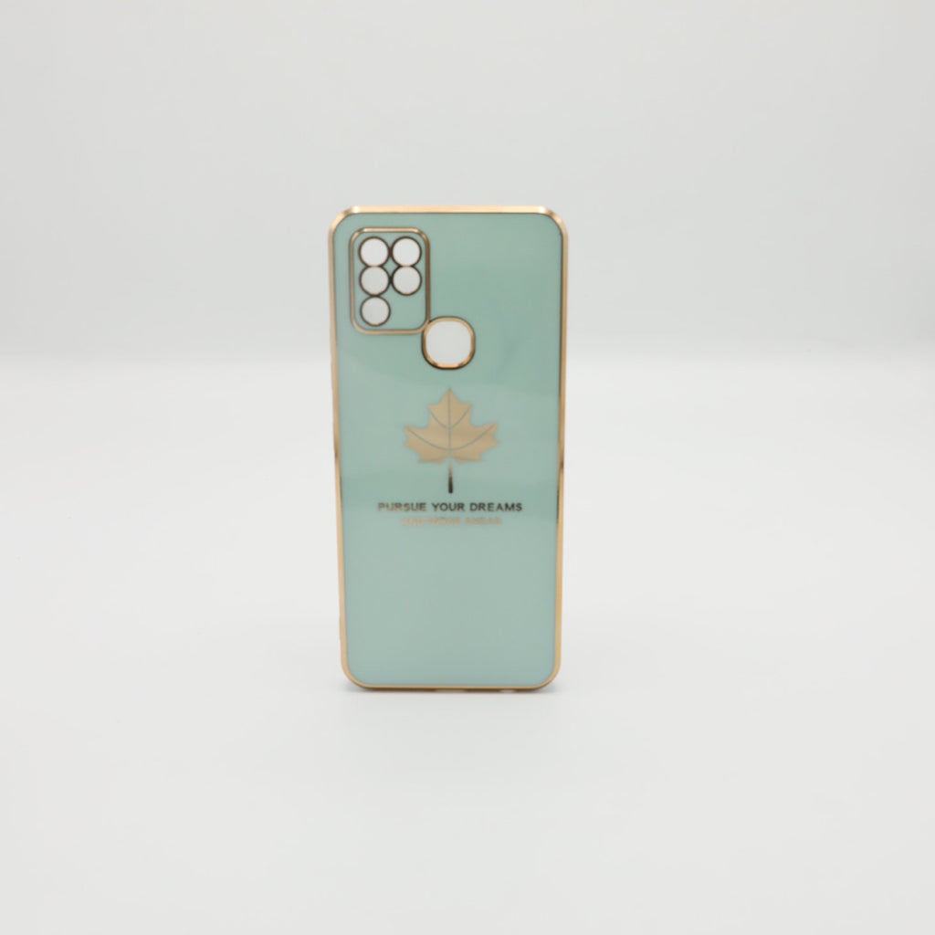 infinix Mobile Pouch Hot 10 Fancy Chrome Back Leaf Print See Green Rs 450