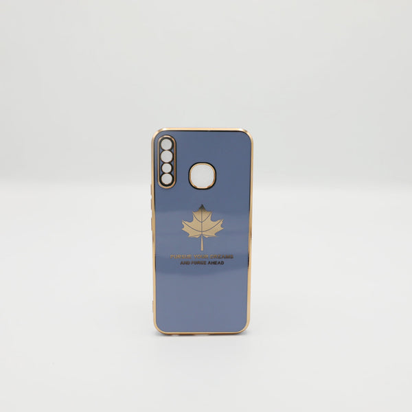 infinix Mobile Pouch Hot 8 Fancy Chrome Back Leaf Print Gray Rs 450