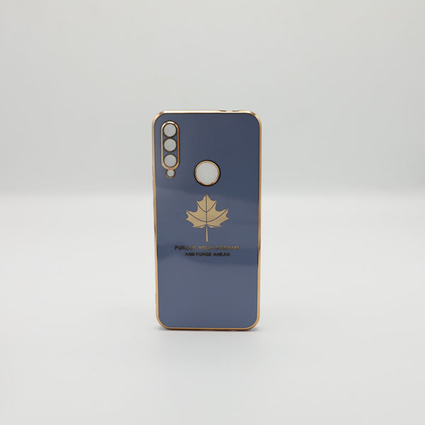 Huawei Mobile Pouch Y9 Prime 2019 Fancy Chrome Back Leaf Print Gray Rs 450
