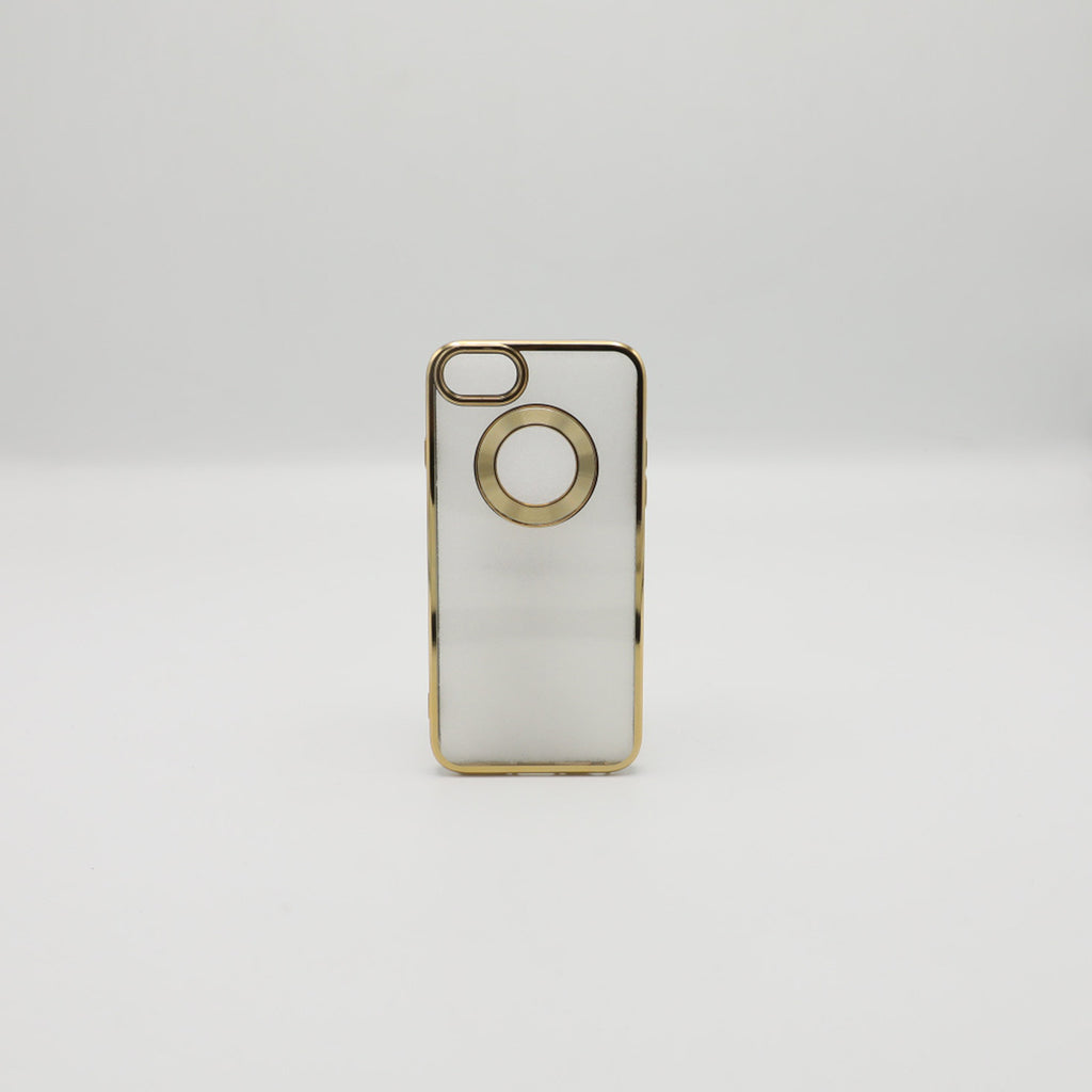 Iphone 7 Mobile Pouch Golden Transparent Back Rs 450