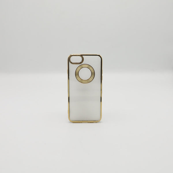 Iphone 7 Mobile Pouch Golden Transparent Back Rs 450