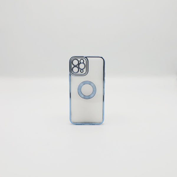 Iphone 11 Pro Mobile Pouch  Sky Blue Transparent Back Rs 450