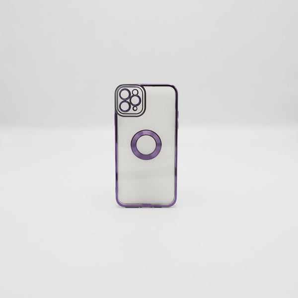 Iphone 11 Pro Max  Mobile Pouch  Purple Transparent Back Rs 450