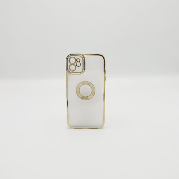 Iphone Mobile Pouch Iphone 11 Golden Transparent Back Rs 450