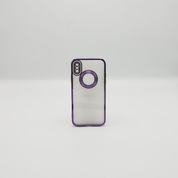 Iphone Mobile Pouch Iphone X Purple Transparent Back Rs 450