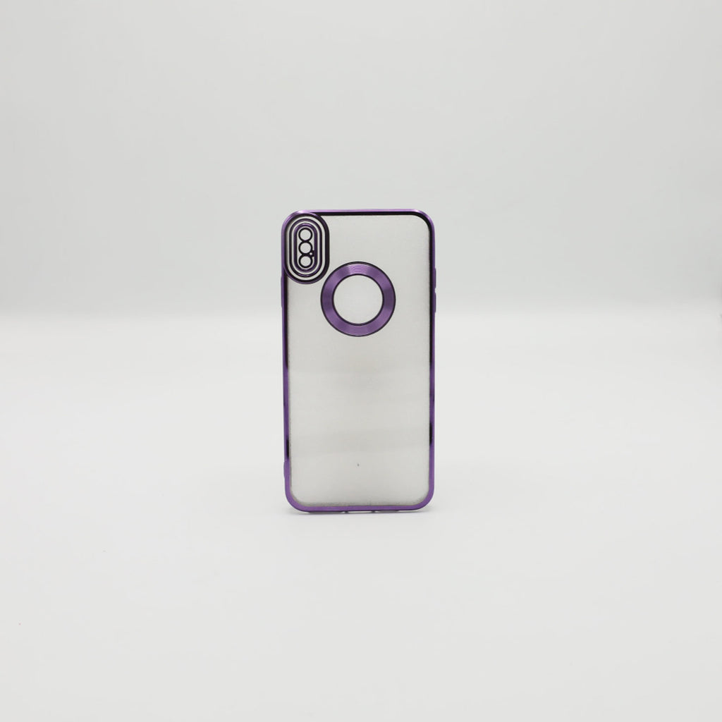 Iphone XS Max Mobile Pouch Purple Transparent Back Rs 450