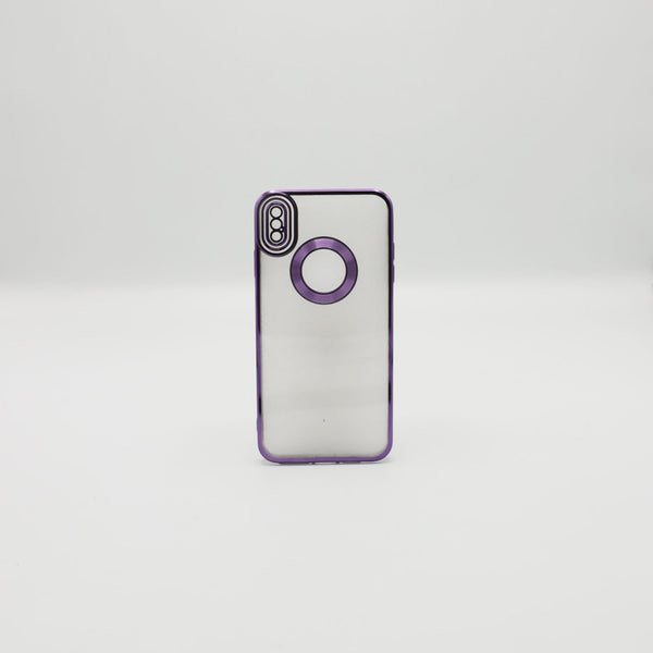 Iphone XS Max Mobile Pouch Purple Transparent Back Rs 450