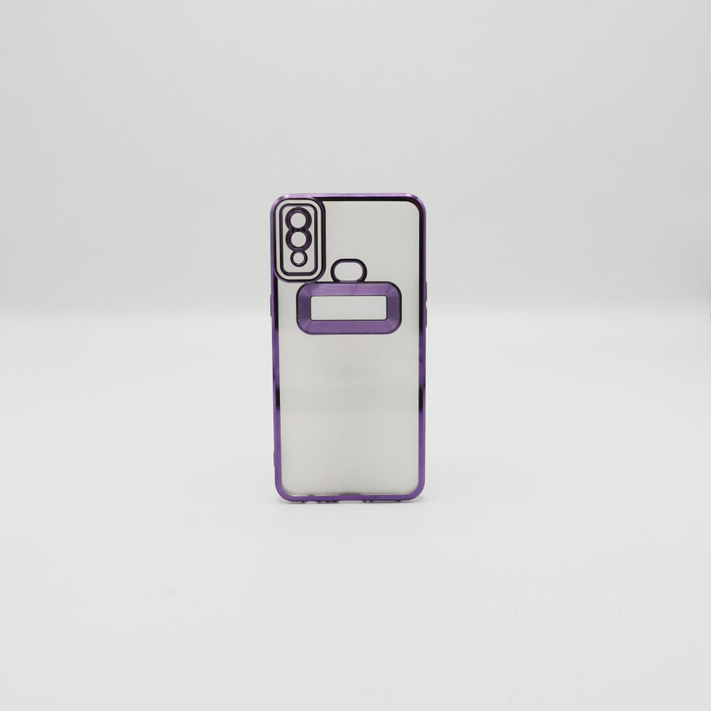 Samsung Mobile Pouch A10S Purple Transparent Back Rs 450