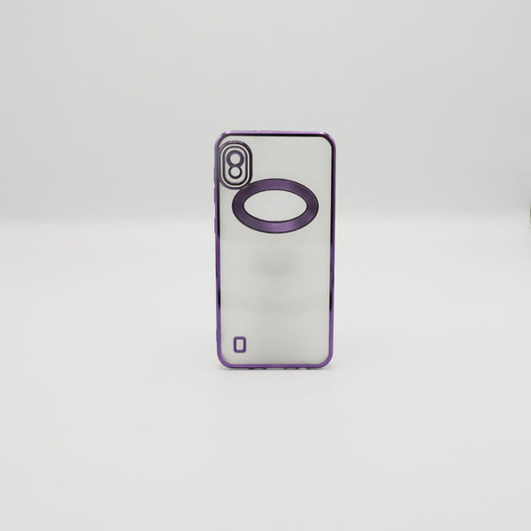Samsung Mobile Pouch A10 Purple Transparent Back Rs 450