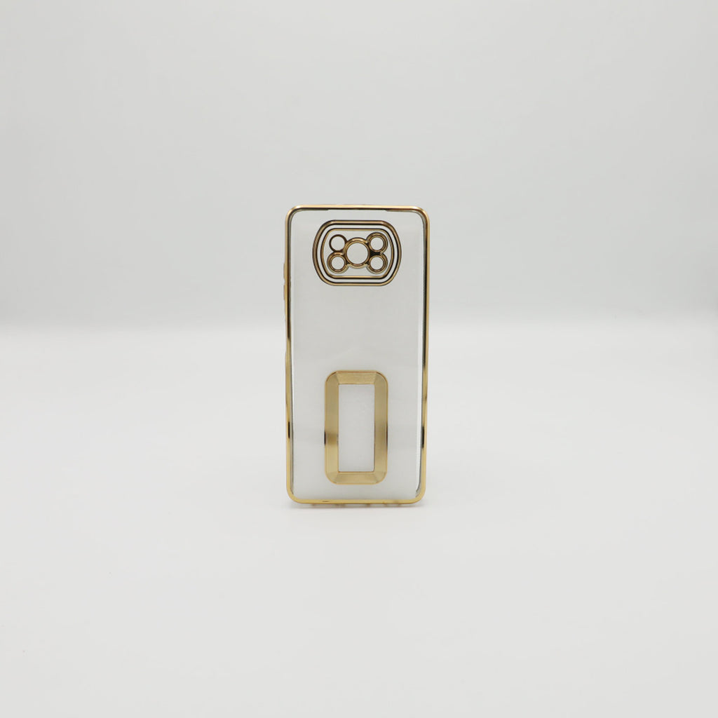 Infinix Mobile Pouch Poco X3 Golden Transparent Back Rs 450
