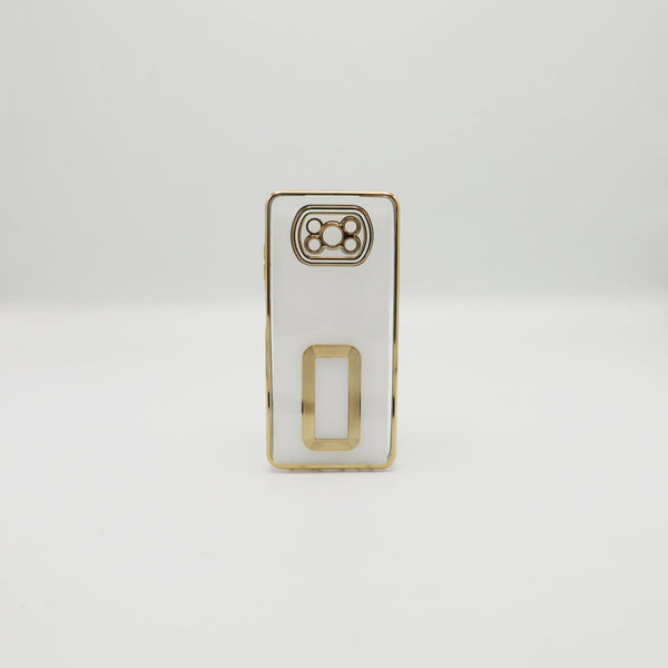 Infinix Mobile Pouch Poco X3 Golden Transparent Back Rs 450