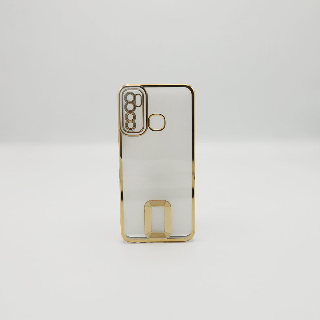 Infinix Mobile Pouch Hot9 Golden Transparent Back Rs 450