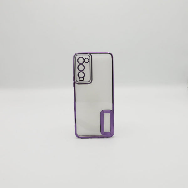 Infinix Mobile Pouch Camon18 18T Purple Transparent Back Rs 450