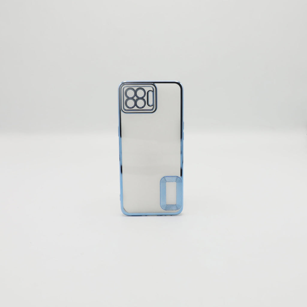 Oppo Mobile Pouch F17 Pro Sky Blue Transparent Back Rs 450