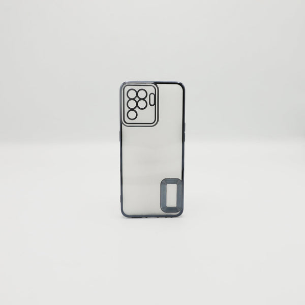 Oppo Mobile Pouch F19 Pro Black Transparent Back Rs 450